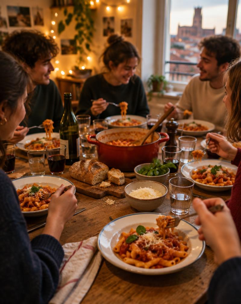 L'ambiance de Pasta party chez Camille